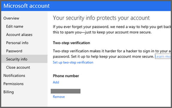 Sicurezza: Microsoft implementa gli account Microsoft degli utenti della verifica in due passaggi