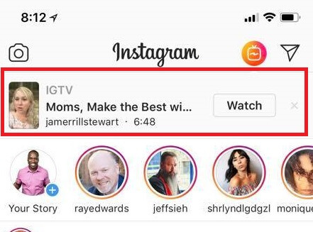 Instagram aggiunge notifiche per i video IGTV.