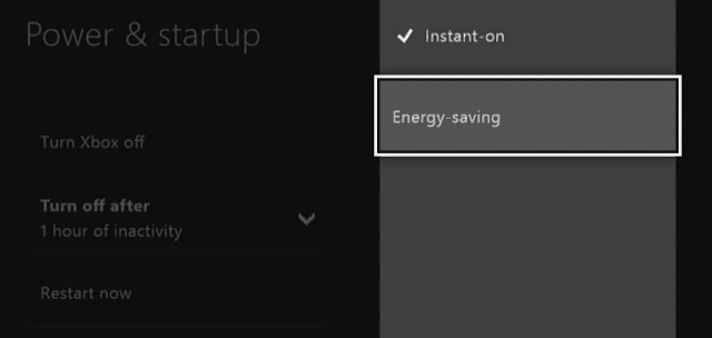 Suggerimento Xbox One: abilita la modalità di risparmio energetico