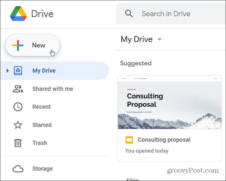 Google Drive Nuovo