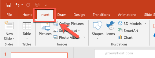 La scheda Inserisci in PowerPoint