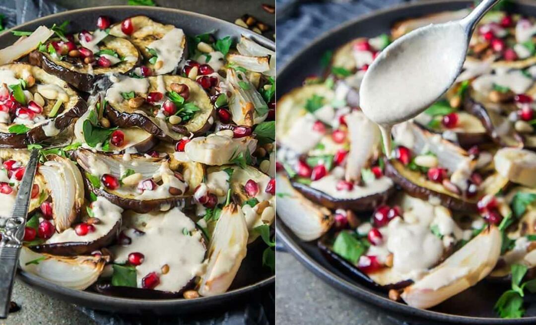 Cosa posso cucinare con le melanzane? Ricetta insalata di melanzane con tahini! Piatto di melanzane da brivido