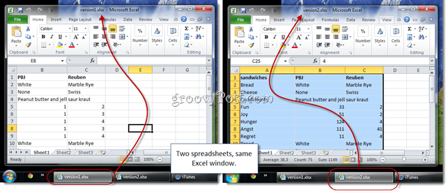 Come visualizzare i fogli di calcolo di Excel 2010 fianco a fianco per il confronto