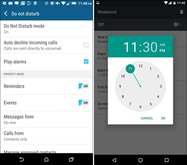 Suggerimento Android: attiva e pianifica Non disturbare