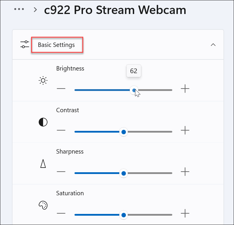 Gestisci le impostazioni della webcam su Windows 11