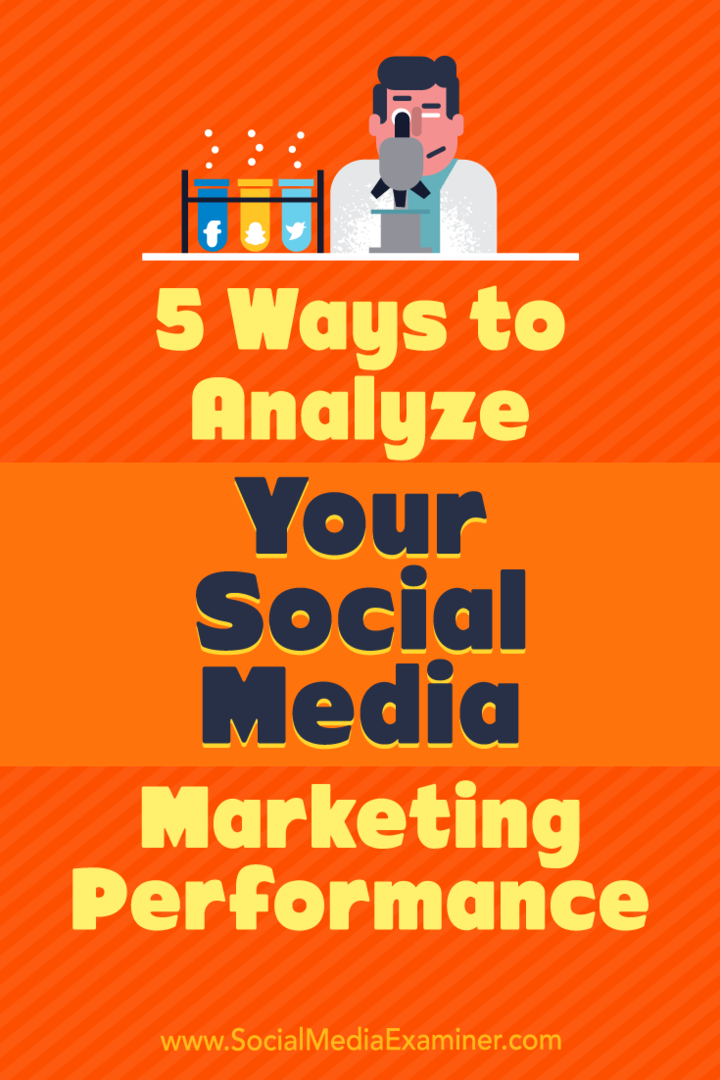 5 modi per analizzare le prestazioni del tuo marketing sui social media: Social Media Examiner