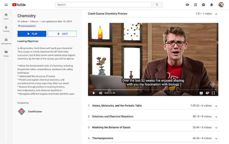 YouTube sta introducendo le playlist di apprendimento per fornire un ambiente di apprendimento dedicato alle persone che vengono su YouTube per imparare.