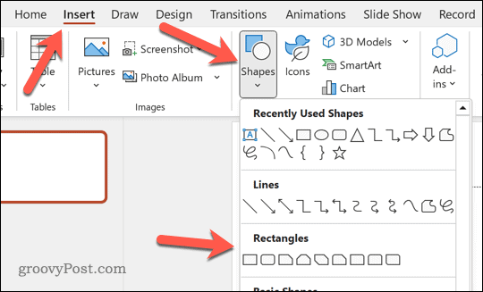 Inserisci una forma in PowerPoint