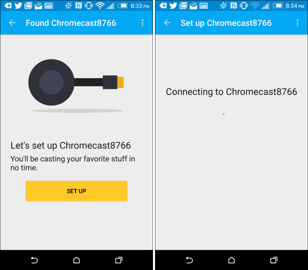 Configura il nuovo Chromecast