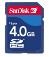 Sandisk 4GB di memoria SDHC