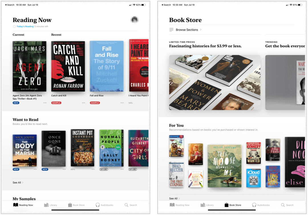 Apple Books su iPad
