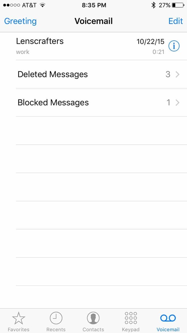 iphone ha bloccato i messaggi di posta vocale