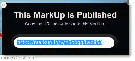 markup.io ha pubblicato l'URL