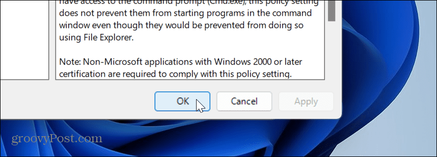 disabilitare PowerShell su Windows 11