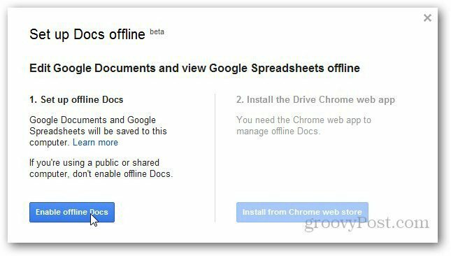 Come abilitare e configurare Google Documenti offline