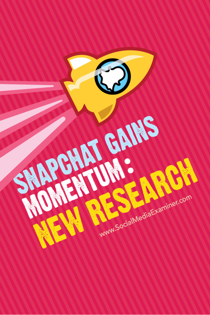 Snapchat acquista slancio: nuova ricerca: Social Media Examiner