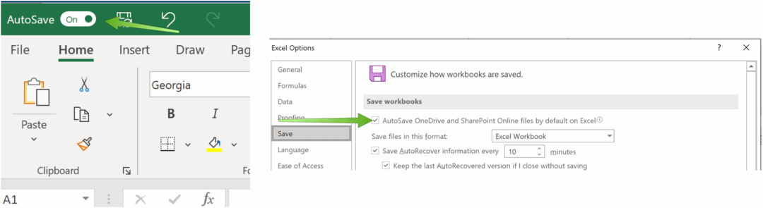 Come salvare automaticamente i file Excel su OneDrive