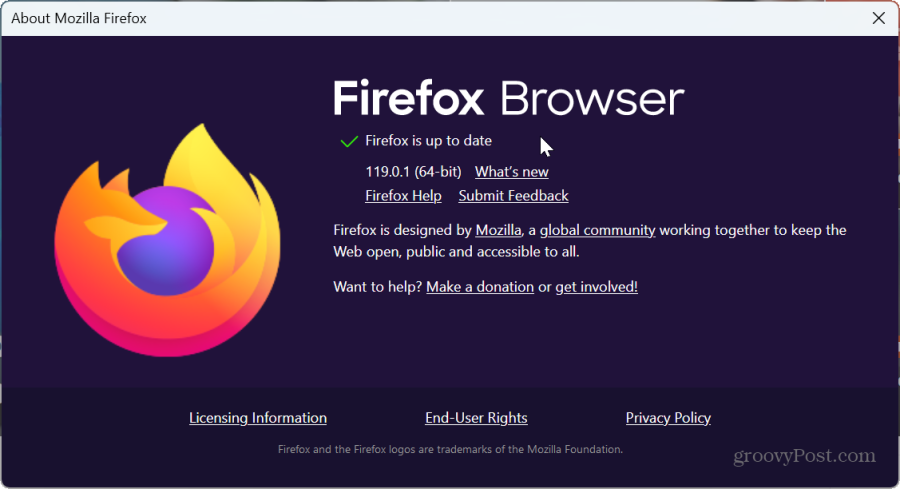 sul browser Mozilla Firefox