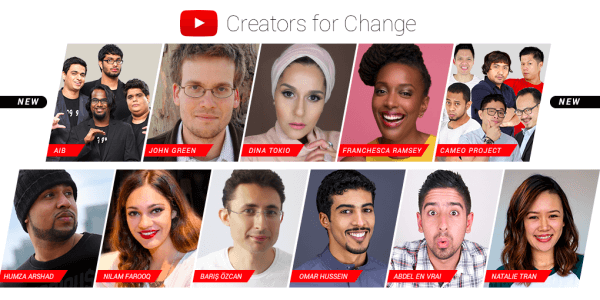 YouTube presenta nuovi ambasciatori e risorse di Creators for Change.
