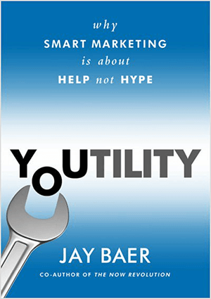 Questo è uno screenshot della copertina del libro di Youtility di Jay Baer.
