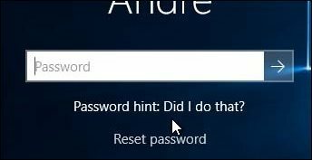 suggerimento password