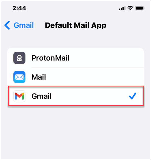 app di posta elettronica predefinite iPhone