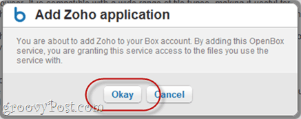 Sincronizzazione di Zoho e Box.net