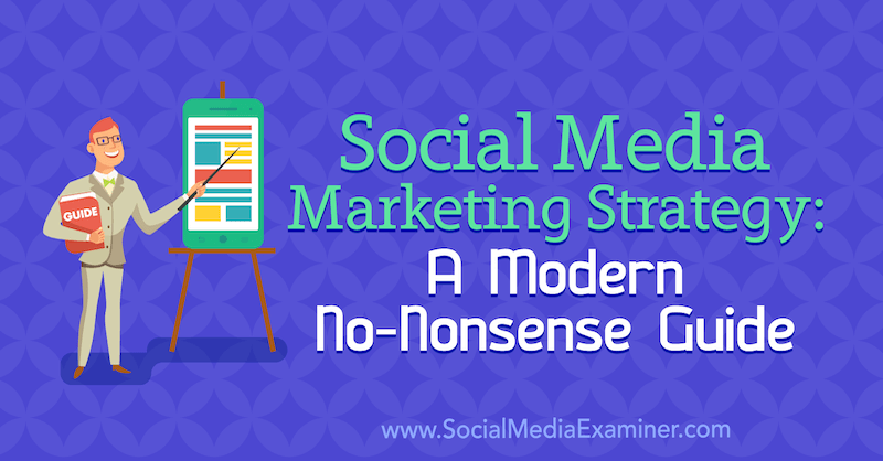 Strategia di marketing sui social media: una guida moderna senza sciocchezze di Dan Knowlton su Social Media Examiner.