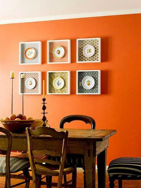 Uso del colore arancione nella decorazione della casa 