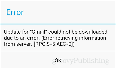 RPC: S-5: screenshot dell'errore AEC-0