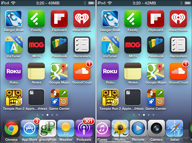 Cinque icone Dock iOS
