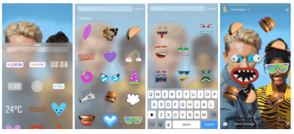 Gli utenti di Instagram possono ora aggiungere adesivi GIF a qualsiasi foto o video nelle loro storie di Instagram.