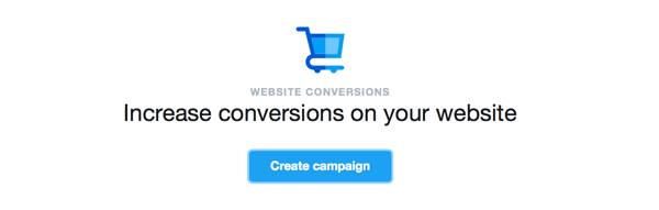 creare annunci di conversioni di siti Web di Twitter
