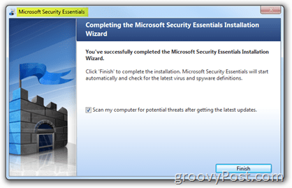 Installazione di Microsoft Security Essentials