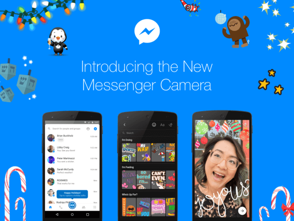 Facebook ha annunciato il lancio globale di una nuova potente fotocamera nativa in Messenger.