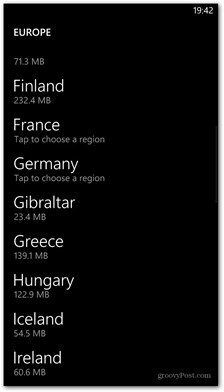 Windows Phone 8 mappa i paesi disponibili