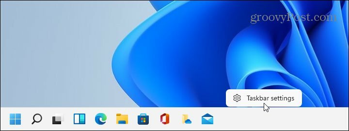 Impostazioni della barra delle applicazioni Windows 11
