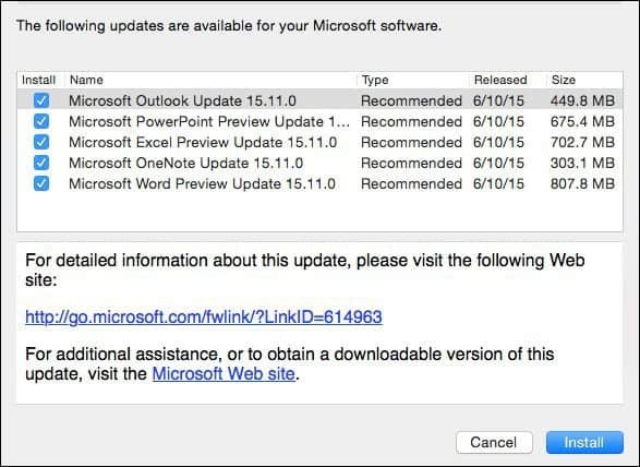 Anteprima di Microsoft Office 2016 per Mac