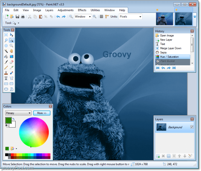 diventa ancora più blu il mostro ecookie con un po 'di Paint. Le nuove funzionalità di NET dall'aggiornamento 3.5