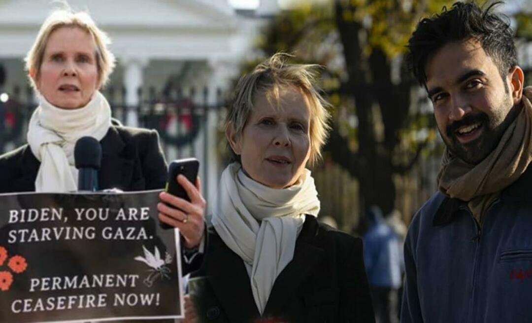L'attrice americana Cyntia Nixon ha parlato a nome dei palestinesi davanti alla Casa Bianca!