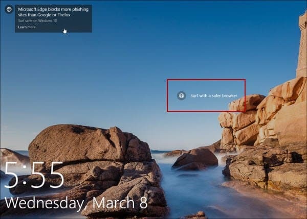Schermata di blocco di Windows 10