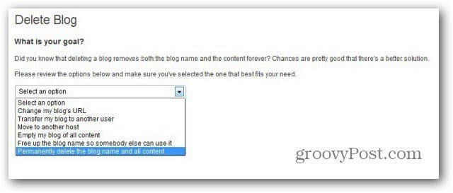Come eliminare un blog Wordpress.com o renderlo privato
