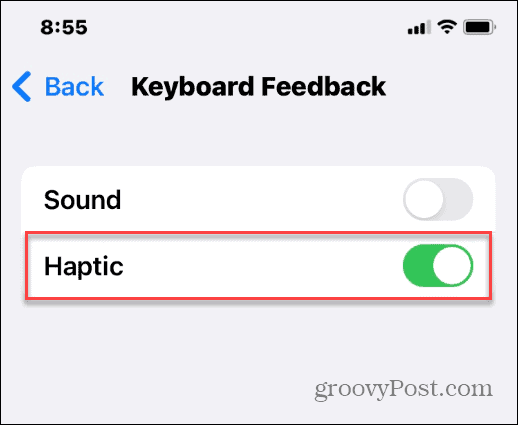 Abilita il feedback aptico sulla tastiera dell'iPhone