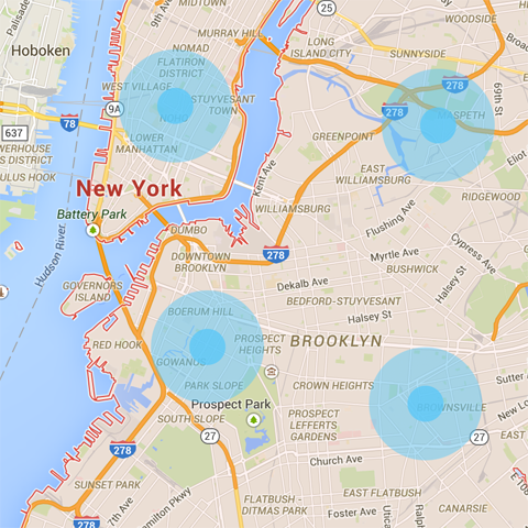 punti di riferimento mappati a new york