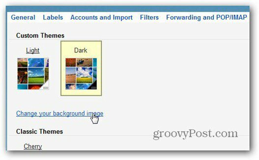 temi personalizzati gmail scuro scuro