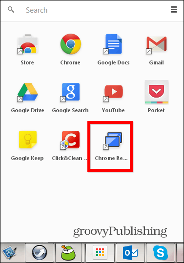 PC desktop remoto Chrome