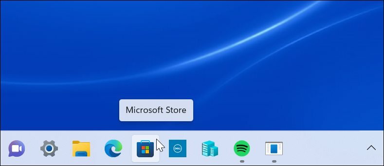 Barra delle applicazioni di Microsoft Store