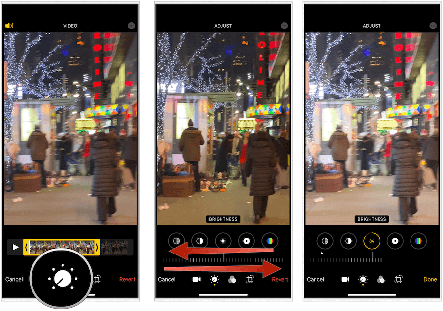 Le foto delle app cambiano la luminosità