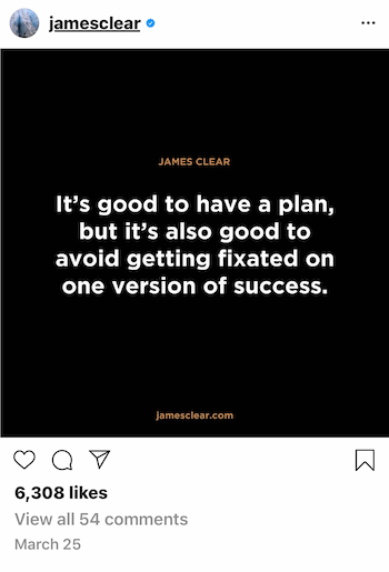 esempio di post aziendale di Instagram con citazione