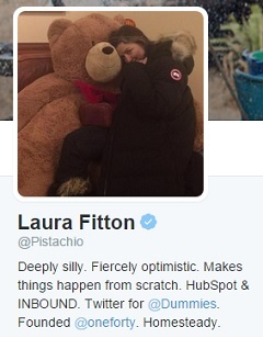 Profilo Twitter di Laura Fitton.